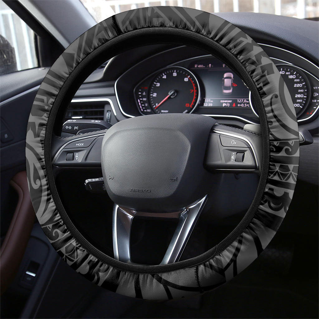 Skeleton Tribe Simbu Province Steering Wheel Cover Papua New Guinea Indigenous Pattern LT9 - Polynesian Pride