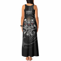 Skeleton Tribe Simbu Province Tank Maxi Dress Papua New Guinea Indigenous Pattern LT9 - Polynesian Pride