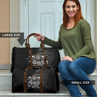 Skeleton Tribe Simbu Province Travel Bag Papua New Guinea Indigenous Pattern LT9 - Polynesian Pride