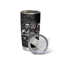 Skeleton Tribe Simbu Province Tumbler Cup Papua New Guinea Indigenous Pattern LT9 - Polynesian Pride