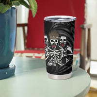 Skeleton Tribe Simbu Province Tumbler Cup Papua New Guinea Indigenous Pattern LT9 - Polynesian Pride