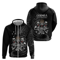 Skeleton Tribe Simbu Province Zip Hoodie Papua New Guinea Indigenous Pattern LT9 - Polynesian Pride