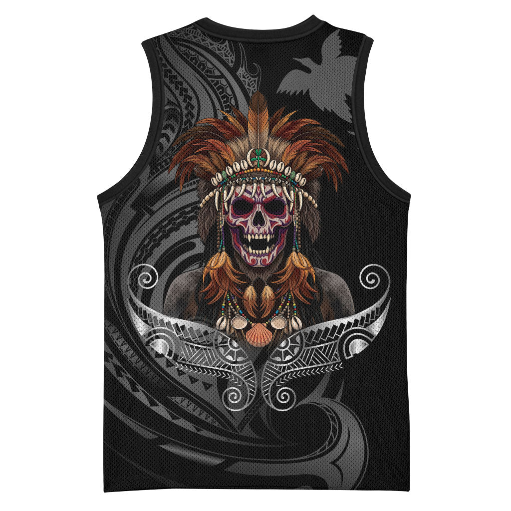 Mokomoko Tribe Eastern Highlands Province Basketball Jersey Papua New Guinea Indigenous Pattern LT9 - Polynesian Pride