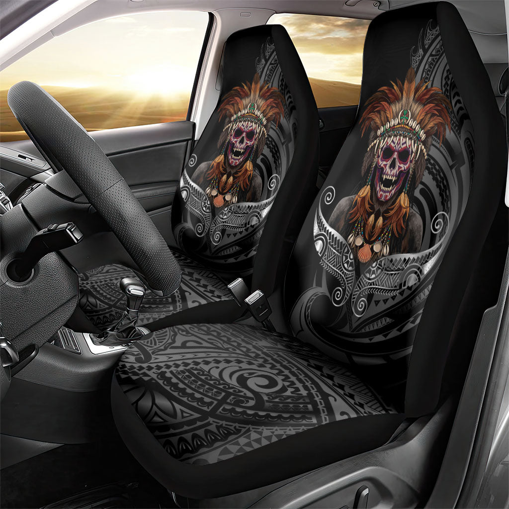 Mokomoko Tribe Eastern Highlands Province Car Seat Cover Papua New Guinea Indigenous Pattern LT9 - Polynesian Pride