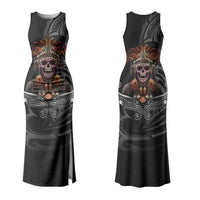 Mokomoko Tribe Eastern Highlands Province Couples Matching Tank Maxi Dress and Long Sleeve Button Shirt Papua New Guinea Indigenous Pattern LT9 - Polynesian Pride