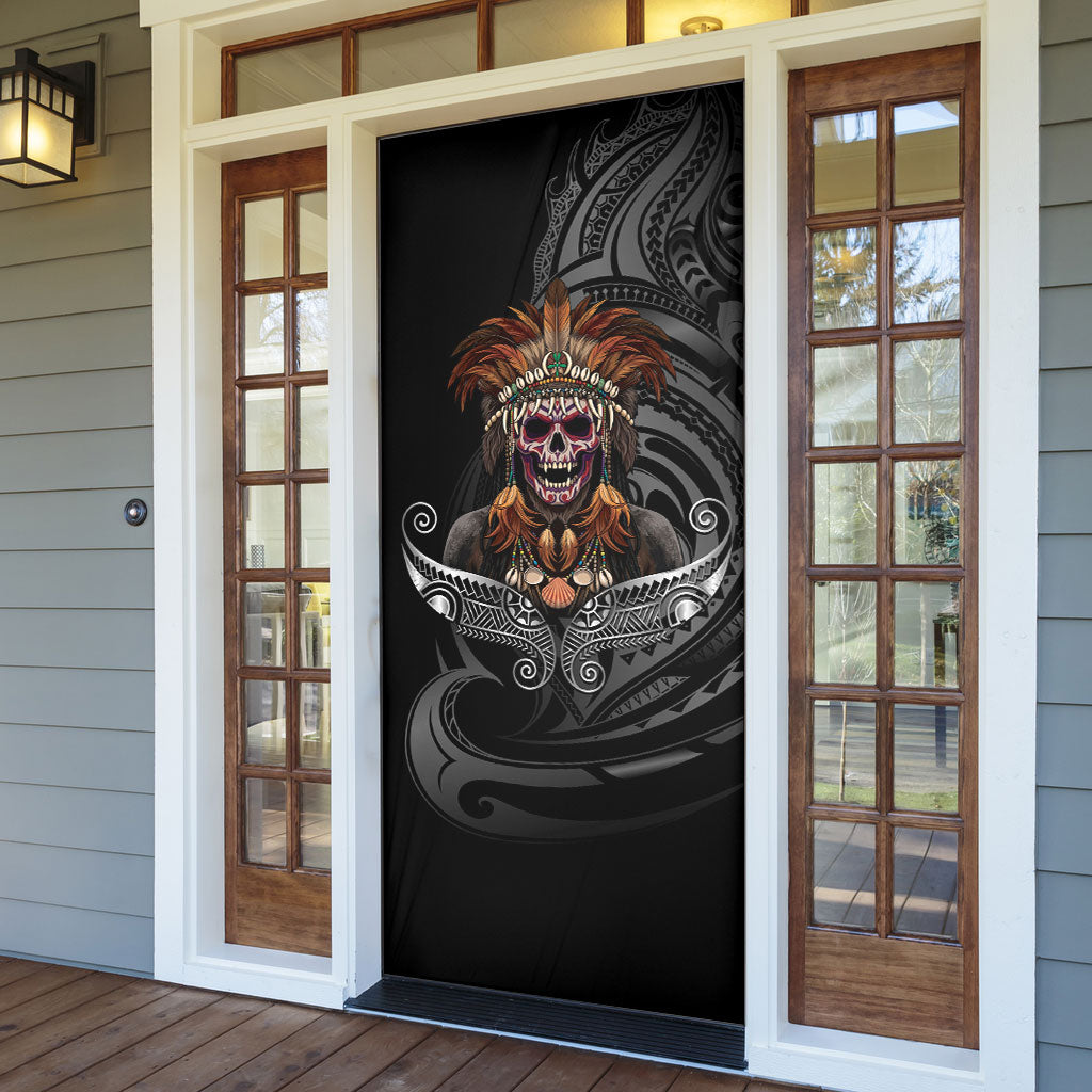 Mokomoko Tribe Eastern Highlands Province Door Cover Papua New Guinea Indigenous Pattern LT9 - Polynesian Pride