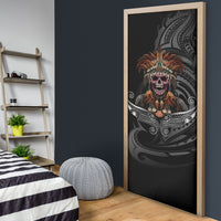 Mokomoko Tribe Eastern Highlands Province Door Cover Papua New Guinea Indigenous Pattern LT9 - Polynesian Pride