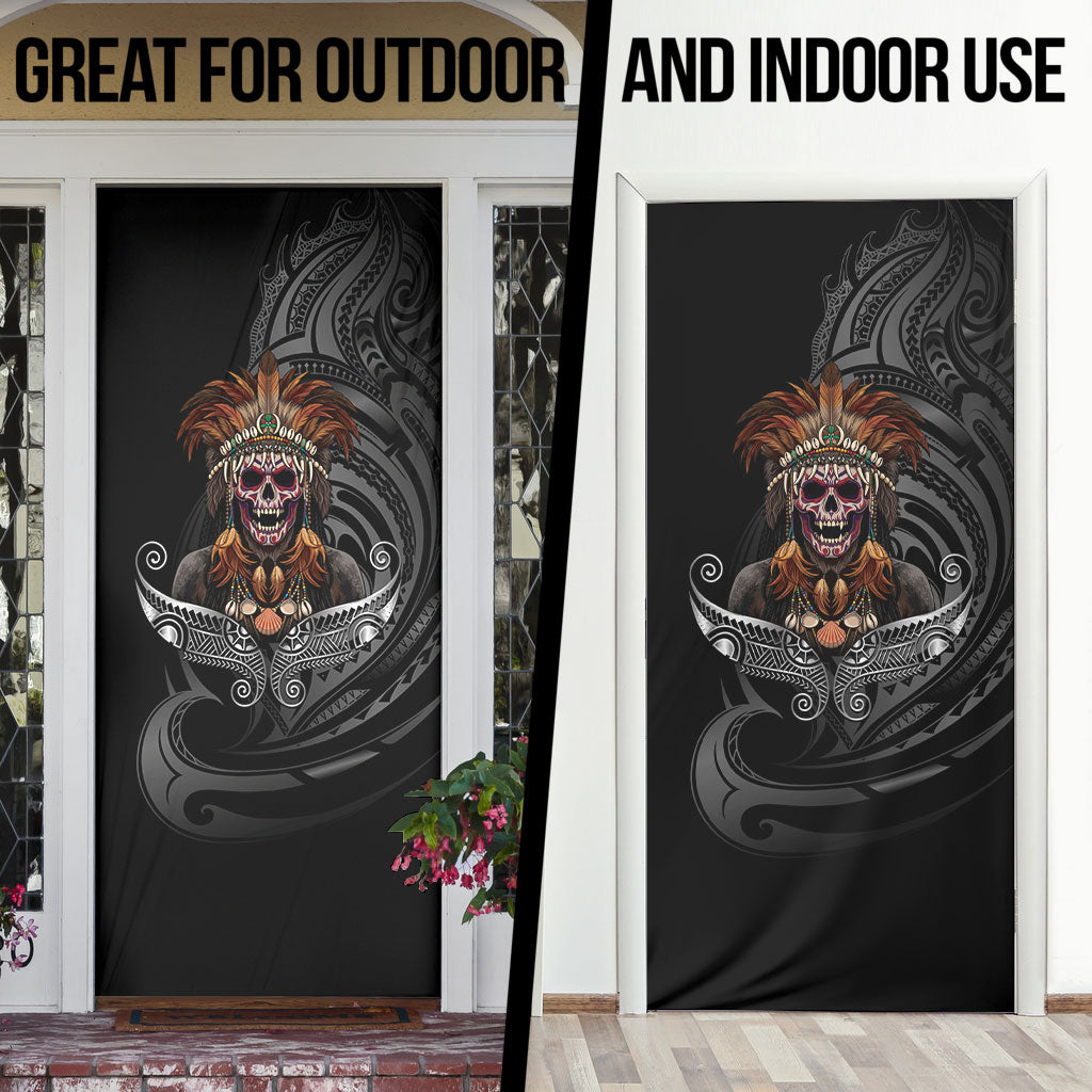 Mokomoko Tribe Eastern Highlands Province Door Cover Papua New Guinea Indigenous Pattern LT9 - Polynesian Pride