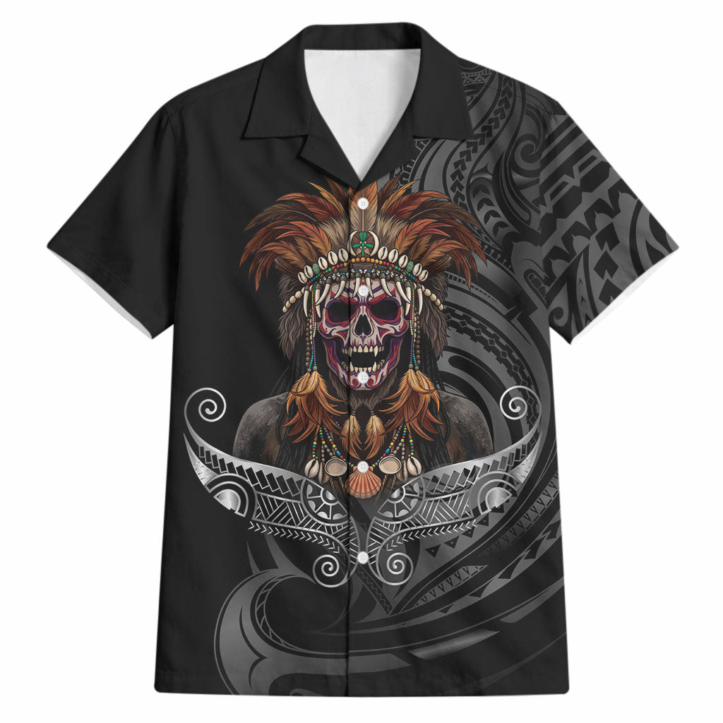 Mokomoko Tribe Eastern Highlands Province Hawaiian Shirt Papua New Guinea Indigenous Pattern LT9 Black - Polynesian Pride