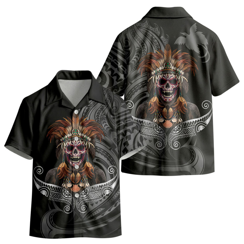 Mokomoko Tribe Eastern Highlands Province Kid Hawaiian Shirt Papua New Guinea Indigenous Pattern LT9 - Polynesian Pride