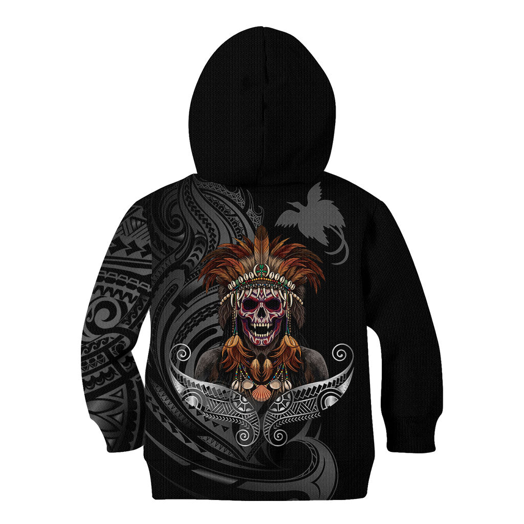 Mokomoko Tribe Eastern Highlands Province Kid Hoodie Papua New Guinea Indigenous Pattern LT9 - Polynesian Pride
