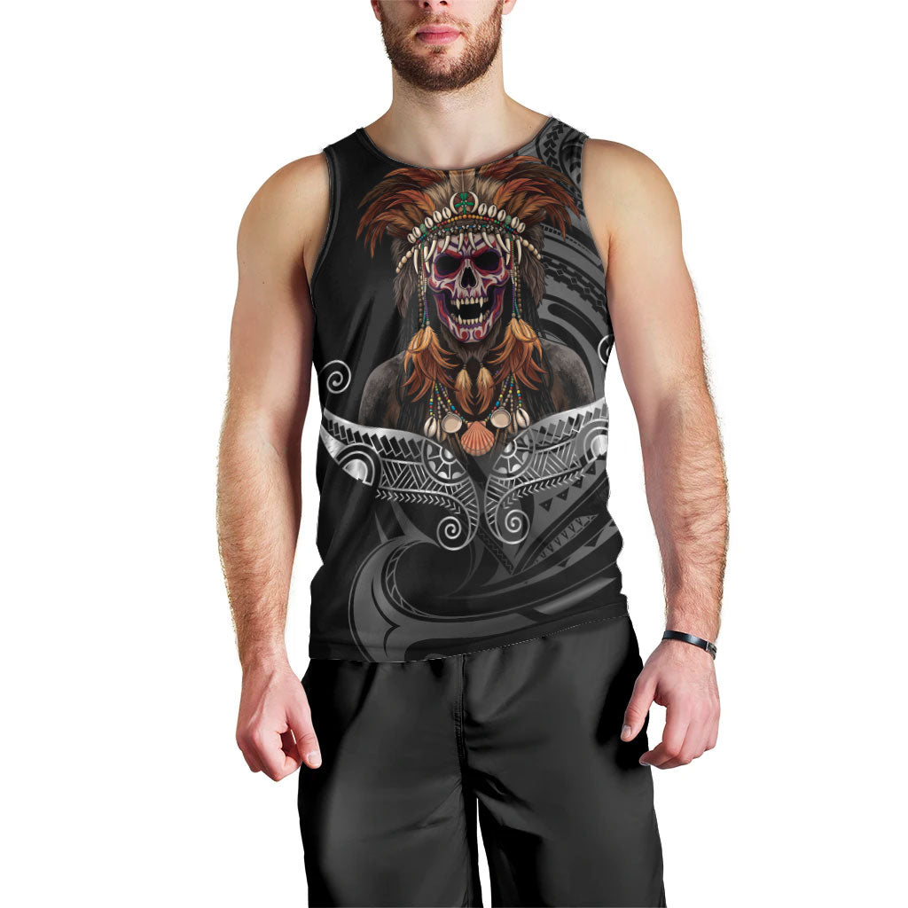 Mokomoko Tribe Eastern Highlands Province Men Tank Top Papua New Guinea Indigenous Pattern LT9 - Polynesian Pride