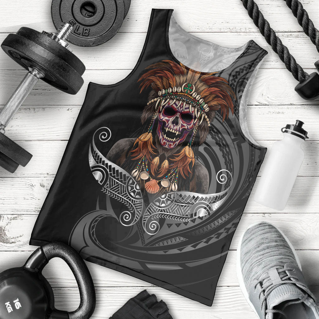 Mokomoko Tribe Eastern Highlands Province Men Tank Top Papua New Guinea Indigenous Pattern LT9 - Polynesian Pride