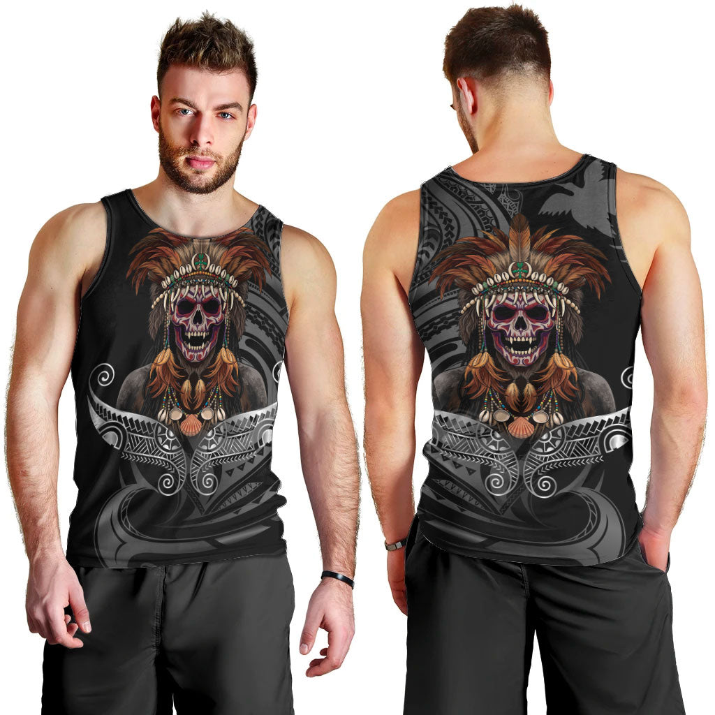 Mokomoko Tribe Eastern Highlands Province Men Tank Top Papua New Guinea Indigenous Pattern LT9 - Polynesian Pride