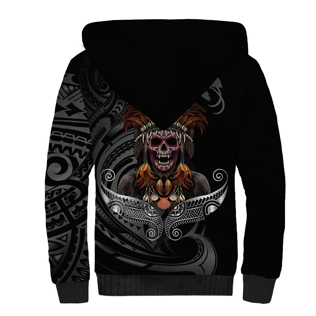 Mokomoko Tribe Eastern Highlands Province Sherpa Hoodie Papua New Guinea Indigenous Pattern LT9 - Polynesian Pride