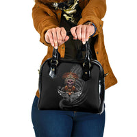 Mokomoko Tribe Eastern Highlands Province Shoulder Handbag Papua New Guinea Indigenous Pattern LT9 One Size Black - Polynesian Pride