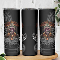 Mokomoko Tribe Eastern Highlands Province Skinny Tumbler Papua New Guinea Indigenous Pattern LT9 - Polynesian Pride