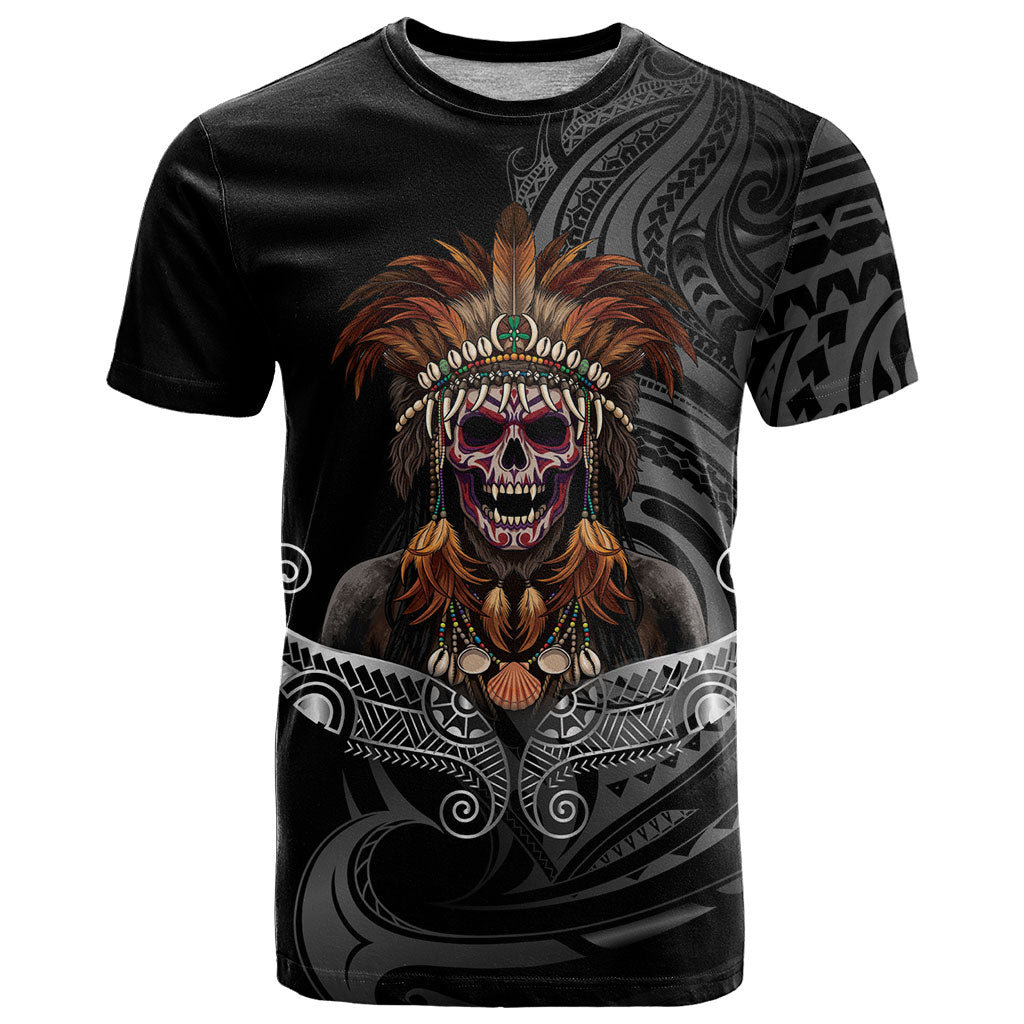 Mokomoko Tribe Eastern Highlands Province T Shirt Papua New Guinea Indigenous Pattern LT9 Black - Polynesian Pride