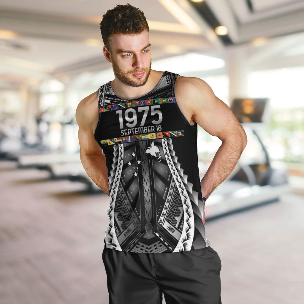 Independen Stet bilong Papua Niugini 1975 Men Tank Top Black Tribal Papua New Guinea Province Flag LT9 Black - Polynesian Pride