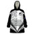 Custom New Zealand Rugby Wearable Blanket Hoodie Proud Aoteroa Stylised Maori Koru LT9 One Size Black - Polynesian Pride