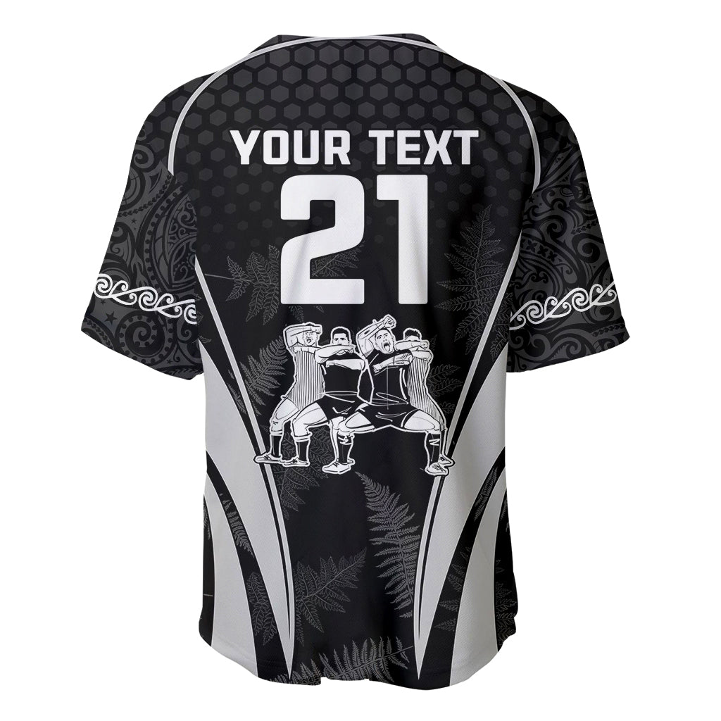 Custom New Zealand Aotearoa Rugby Baseball Jersey Haka Dance Mixed Silver Fern Sporty Style LT9 - Polynesian Pride