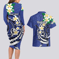 FSM Chuuk State Polynesian Shark Tattoo Personalised Couples Matching Long Sleeve Bodycon Dress and Hawaiian Shirt LT9 - Polynesian Pride