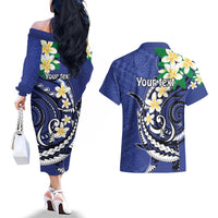 FSM Chuuk State Polynesian Shark Tattoo Personalised Couples Matching Off The Shoulder Long Sleeve Dress and Hawaiian Shirt LT9 - Polynesian Pride