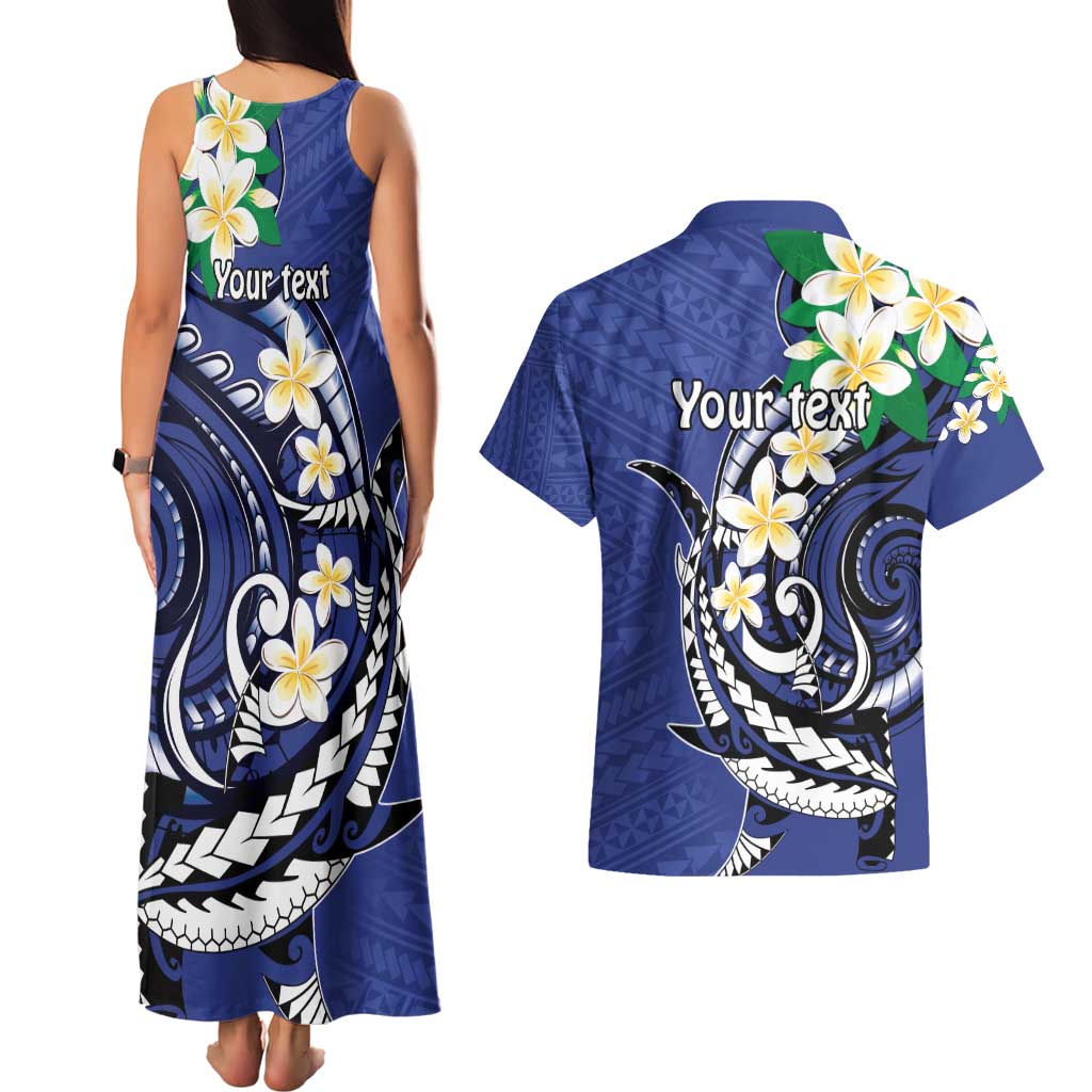 FSM Chuuk State Polynesian Shark Tattoo Personalised Couples Matching Tank Maxi Dress and Hawaiian Shirt LT9 - Polynesian Pride