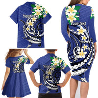 FSM Chuuk State Polynesian Shark Tattoo Personalised Family Matching Long Sleeve Bodycon Dress and Hawaiian Shirt LT9 - Polynesian Pride