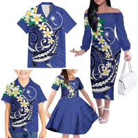 FSM Chuuk State Polynesian Shark Tattoo Personalised Family Matching Off The Shoulder Long Sleeve Dress and Hawaiian Shirt LT9 - Polynesian Pride