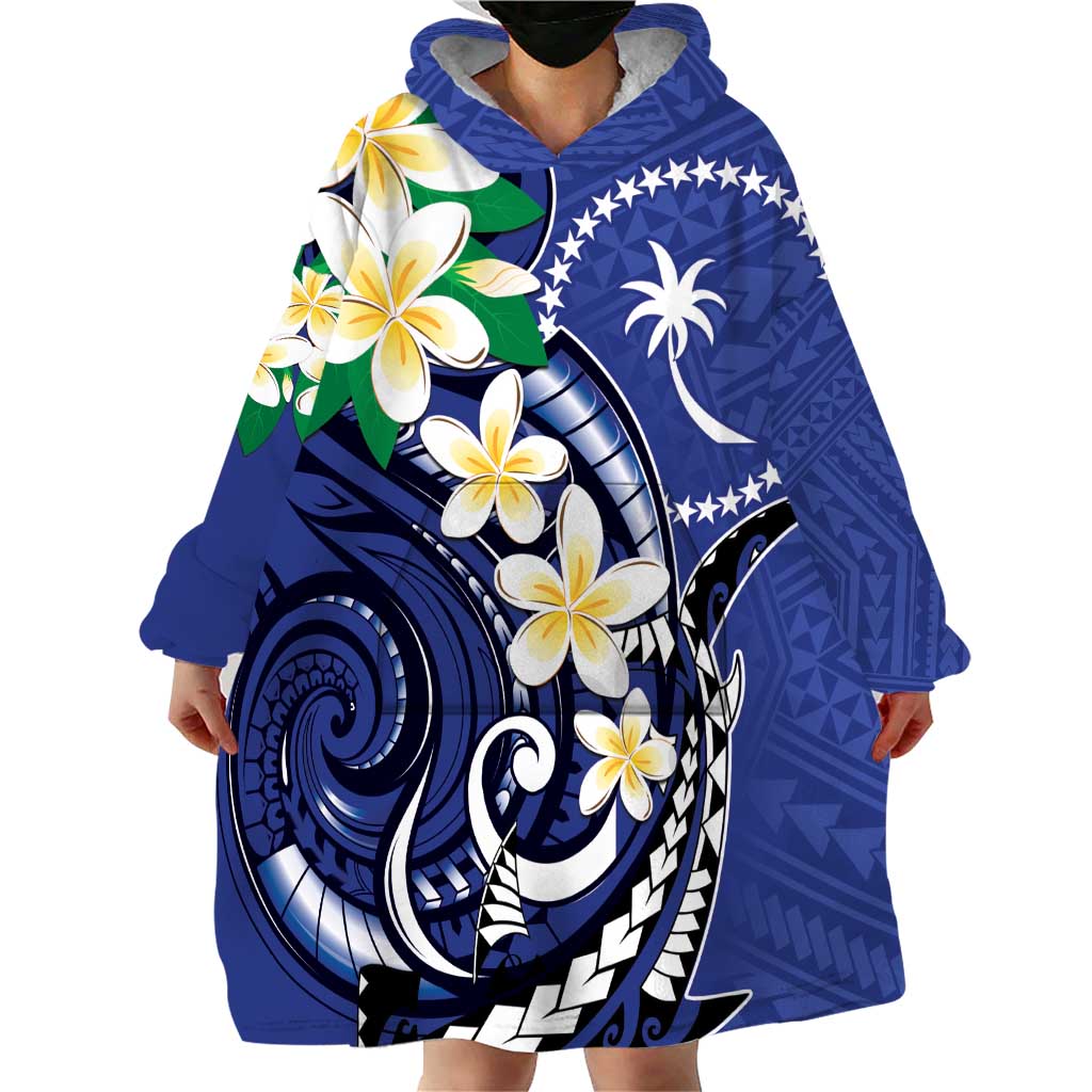 FSM Chuuk State Polynesian Shark Tattoo Personalised Wearable Blanket Hoodie LT9 - Polynesian Pride