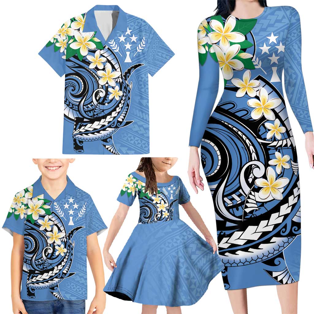 FSM Kosrae Polynesian Shark Tattoo Personalised Family Matching Long Sleeve Bodycon Dress and Hawaiian Shirt LT9 - Polynesian Pride
