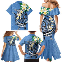 FSM Kosrae Polynesian Shark Tattoo Personalised Family Matching Mermaid Dress and Hawaiian Shirt LT9 - Polynesian Pride