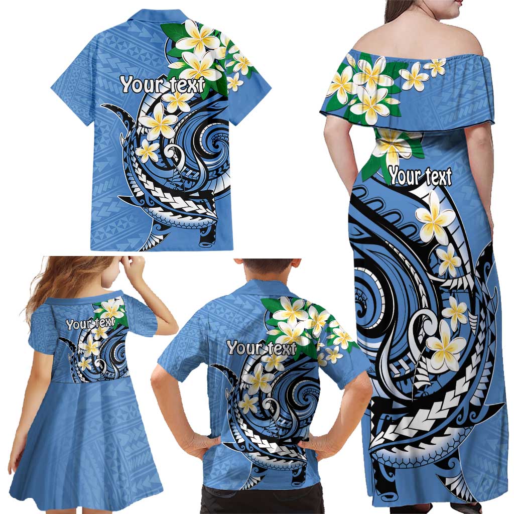 FSM Kosrae Polynesian Shark Tattoo Personalised Family Matching Off Shoulder Maxi Dress and Hawaiian Shirt LT9 - Polynesian Pride