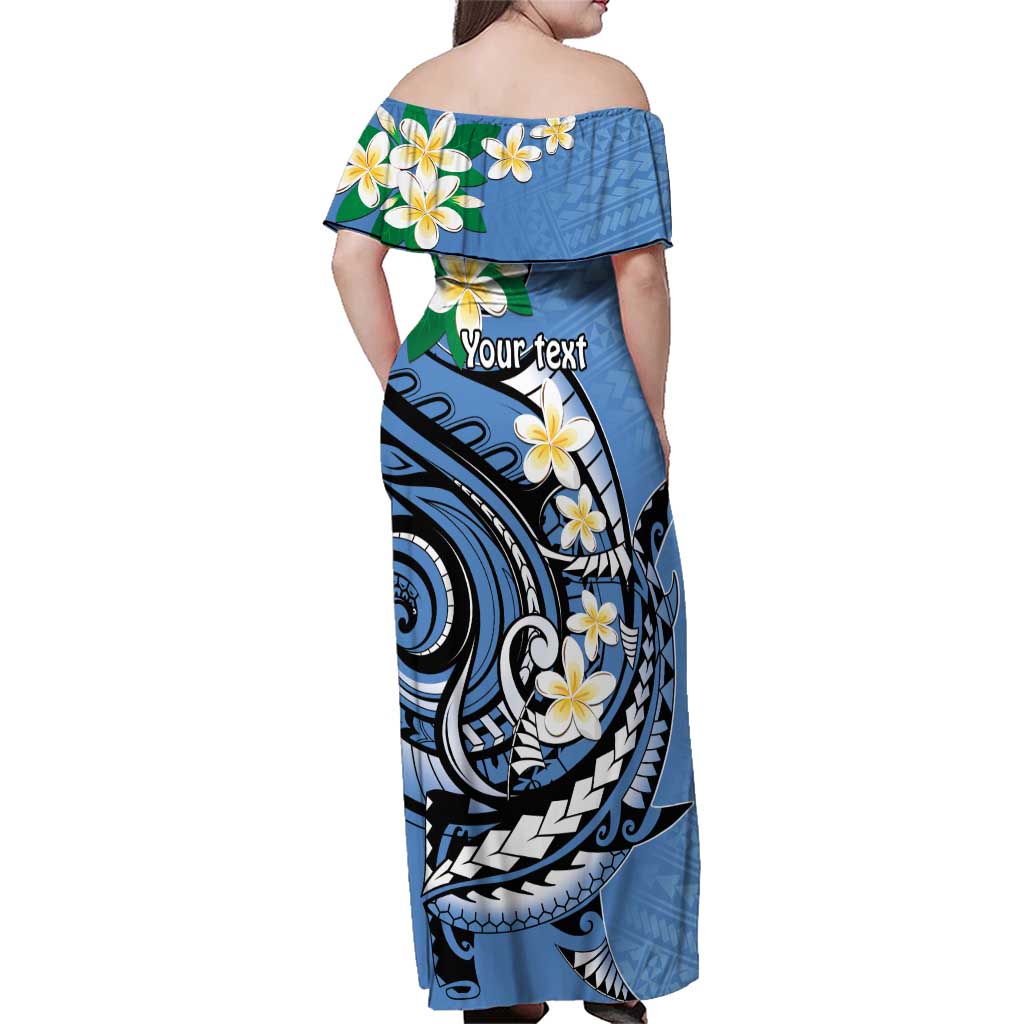 FSM Kosrae Polynesian Shark Tattoo Personalised Family Matching Off Shoulder Maxi Dress and Hawaiian Shirt LT9 - Polynesian Pride