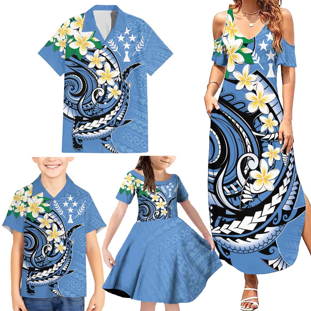 FSM Kosrae Polynesian Shark Tattoo Personalised Family Matching Summer Maxi Dress and Hawaiian Shirt LT9 - Polynesian Pride