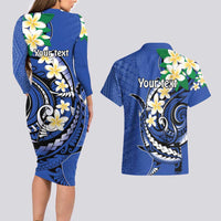 FSM Pohnpei Polynesian Shark Tattoo Personalised Couples Matching Long Sleeve Bodycon Dress and Hawaiian Shirt LT9 - Polynesian Pride