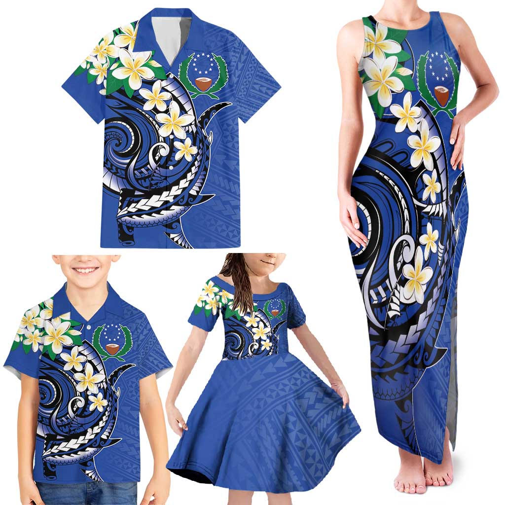 FSM Pohnpei Polynesian Shark Tattoo Personalised Family Matching Tank Maxi Dress and Hawaiian Shirt LT9 - Polynesian Pride