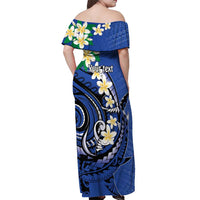 FSM Pohnpei Polynesian Shark Tattoo Personalised Off Shoulder Maxi Dress LT9 - Polynesian Pride