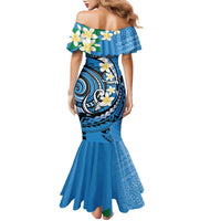 FSM Yap State Polynesian Shark Tattoo Personalised Family Matching Mermaid Dress and Hawaiian Shirt LT9 - Polynesian Pride