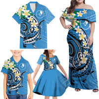 FSM Yap State Polynesian Shark Tattoo Personalised Family Matching Off Shoulder Maxi Dress and Hawaiian Shirt LT9 - Polynesian Pride