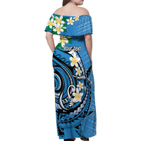 FSM Yap State Polynesian Shark Tattoo Personalised Family Matching Off Shoulder Maxi Dress and Hawaiian Shirt LT9 - Polynesian Pride