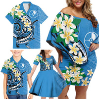 FSM Yap State Polynesian Shark Tattoo Personalised Family Matching Off Shoulder Short Dress and Hawaiian Shirt LT9 - Polynesian Pride