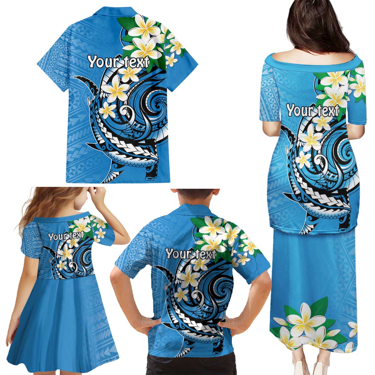 FSM Yap State Polynesian Shark Tattoo Personalised Family Matching Puletasi and Hawaiian Shirt LT9 - Polynesian Pride
