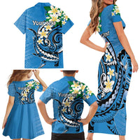 FSM Yap State Polynesian Shark Tattoo Personalised Family Matching Short Sleeve Bodycon Dress and Hawaiian Shirt LT9 - Polynesian Pride
