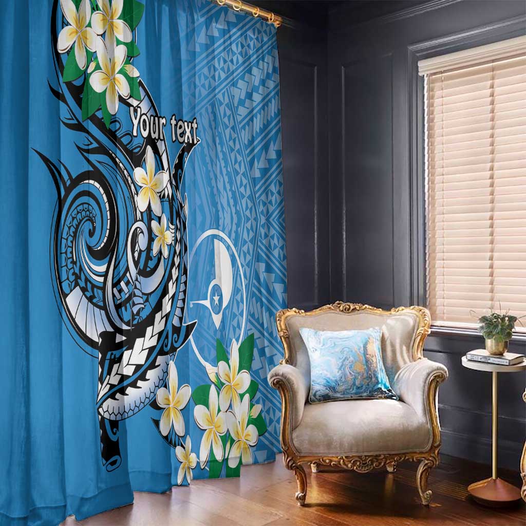 FSM Yap State Polynesian Shark Tattoo Personalised Window Curtain