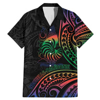 New Caledonia Polynesian Tatoo Personalised Family Matching Mermaid Dress and Hawaiian Shirt LT9 Dad's Shirt - Short Sleeve Black - Polynesian Pride