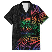 New Caledonia Polynesian Tatoo Personalised Hawaiian Shirt LT9 Black - Polynesian Pride