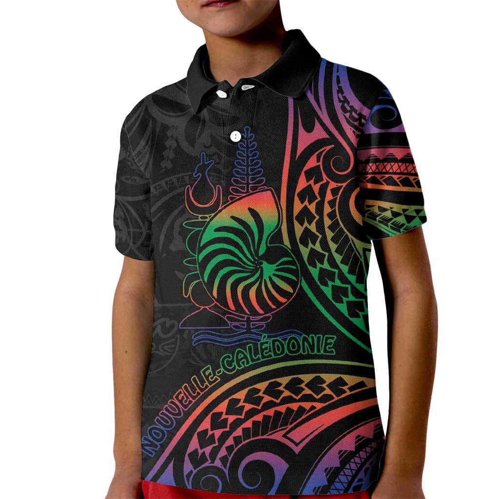 New Caledonia Polynesian Tatoo Personalised Kid Polo Shirt