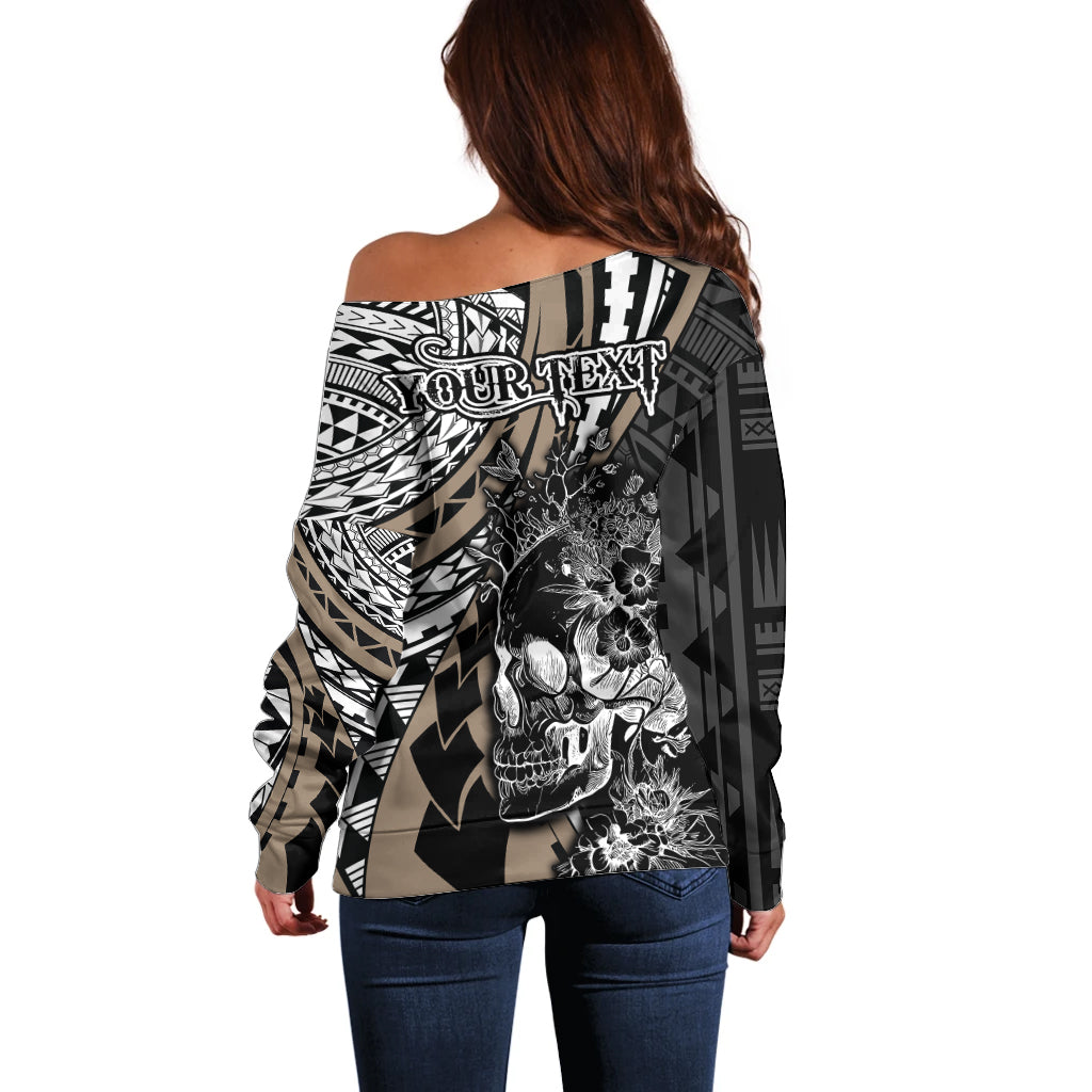 personalised-polynesia-skull-off-shoulder-sweater-tattoo-in-the-style-of-maori-with-marine-life-gold